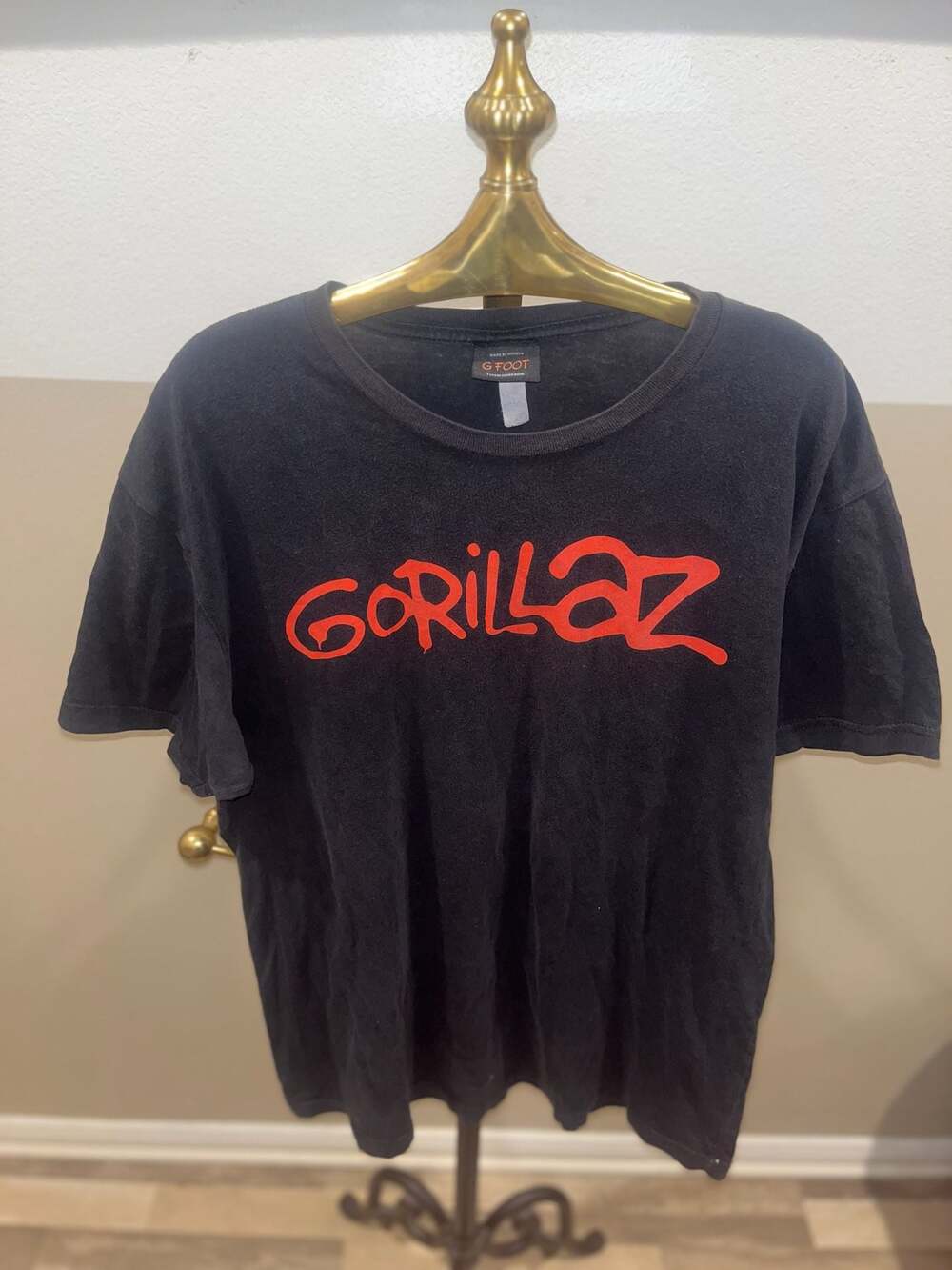 Vintage Gorillaz Demon Days Band T-Shirt Womens Small Y2K Tour Merch Black